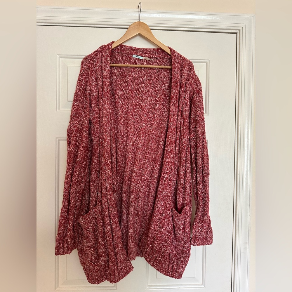 Kimchi Blue: Red Knitted Cardigan